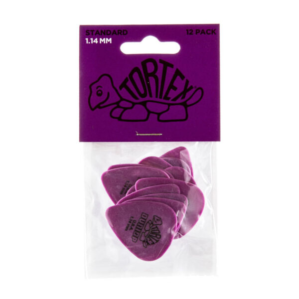 Bolsa 12 PÃºas Dunlop 418P-114 Tortex Standard 1.14mm Pickers