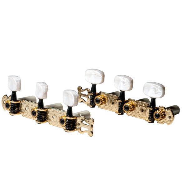 Clavijero Luthier ClÃ¡sica JC88 Dorado combinado Negro con Lira