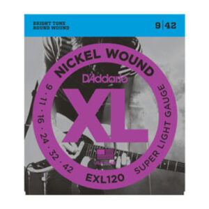 Juego Cuerdas Guitarra ElÃ©ctrica D'Addario EXL-120 009-042