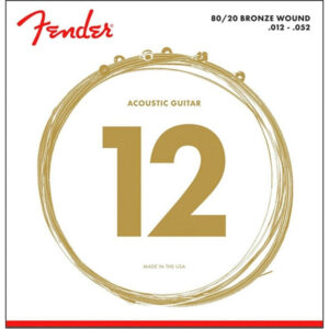 Juego Cuerdas Guitarra AcÃºstica Fender 70-L 80/20 Bronze 012-052