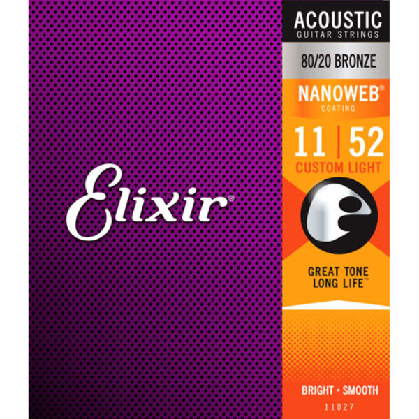 Juego Cuerdas Guitarra AcÃºstica Elixir Nanoweb 11027 (11-52)