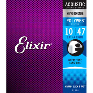 Juego Cuerdas Guitarra AcÃºstica Elixir Polyweb 11000 (10-47)