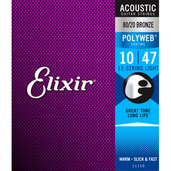 Juego 12 cuerdas Guitarra AcÃºstica Elixir Polyweb 11150 (10)