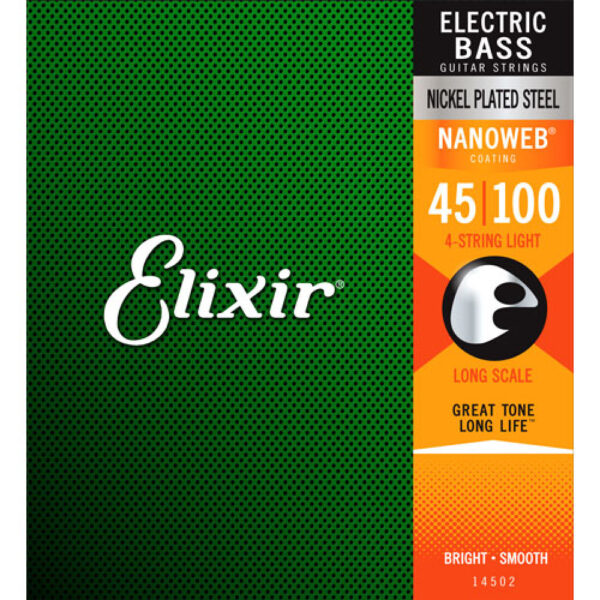 Juego Cuerdas Bajo Elixir Nickel 14052 (45-100)